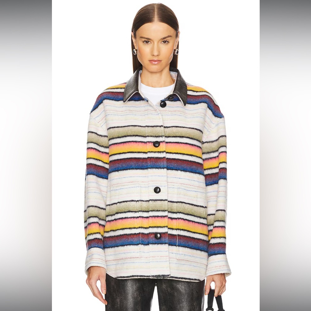 Isabel Marant Etoile Dayvi Overshirt / Jacket in Multicolor Size  XS (34) - Picture 2 of 4